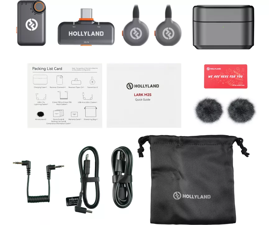 Microfone Hollyland Lark M2S Combo Lapela Wireless